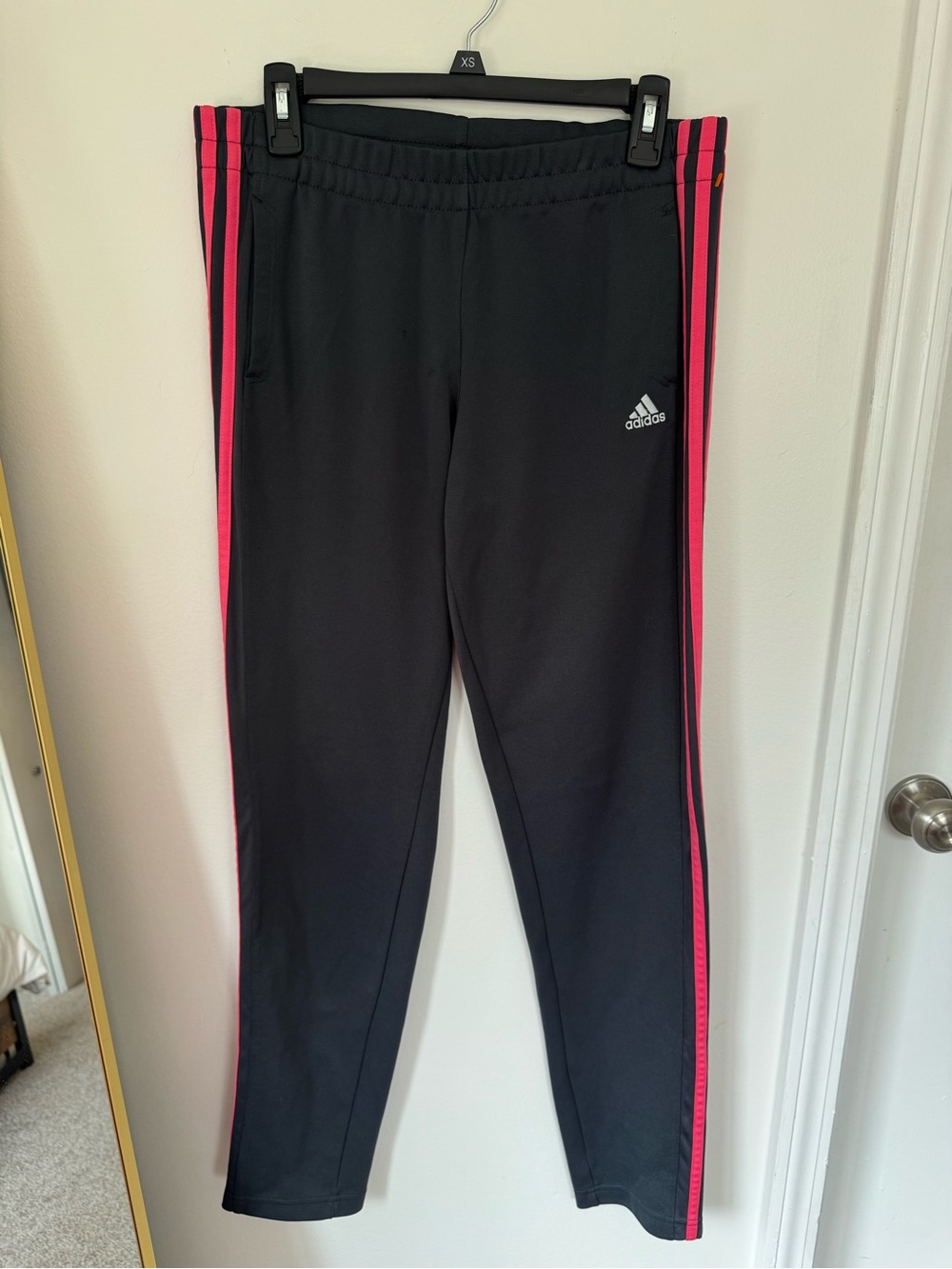 Adidas Youth Medium Track Pants Hot Pink